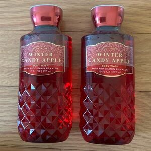 Bath & Body Works set of 2 winter candy apply body wash